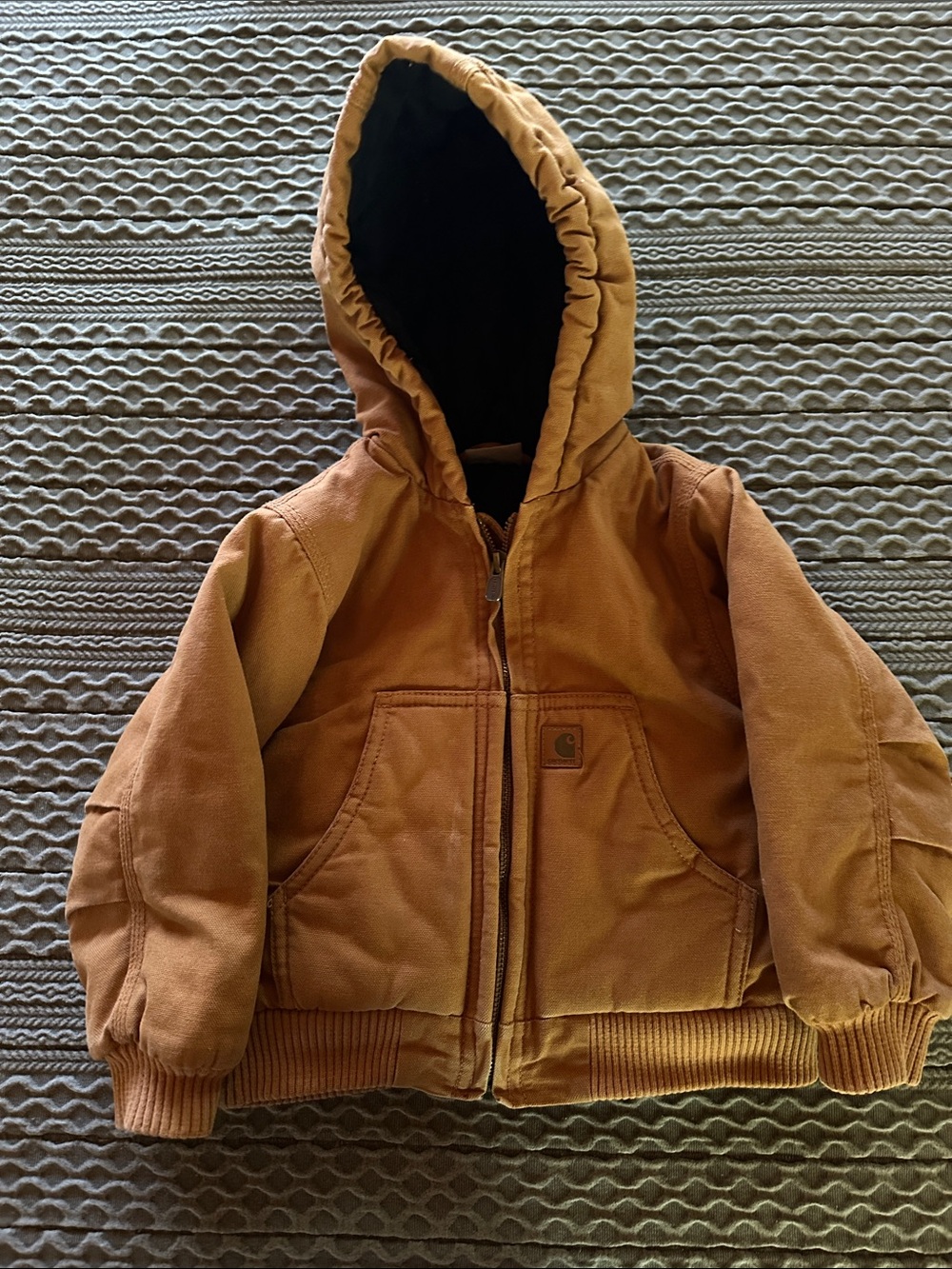 Carhartt Kids' Brown Hooded Insulated Jacket size 2T